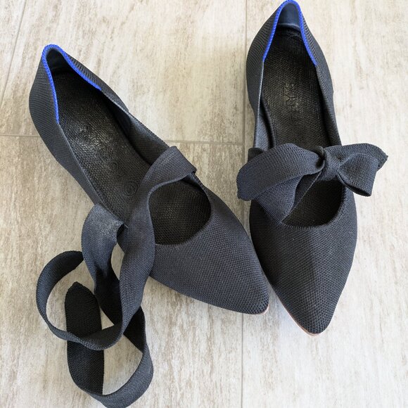 Rothys Pointed Toe Bow Flats - Picture 5 of 6